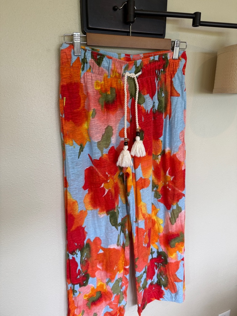 Joie Multicolor Floral Linen-Blend Beach Pants Small - Picture 2 of 7